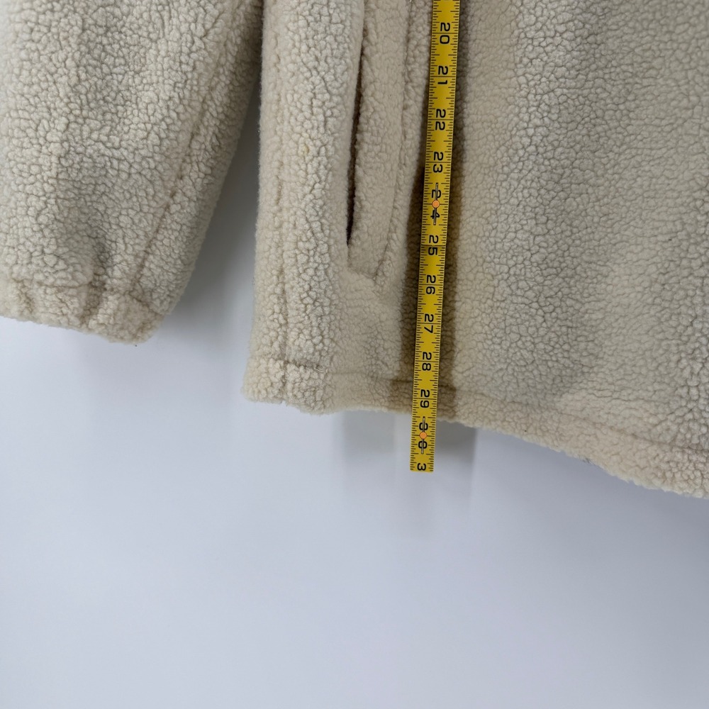 $115 NEW Ezekiel Mens XL Iceland Sherpa Fleece 1/4 Zip Hoodie Ivory Skate Grunge - Picture 6 of 8